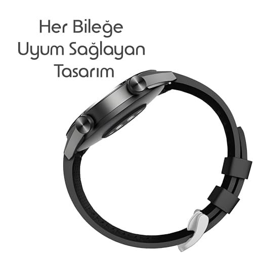 Rongep [Strip Loop] Huawei ile Uyumlu 22mm Kordon GT6/GT6 Pro/GT Runner 2/GT5/5 Pro/GT4/GT3/3 Pro 46mm için Yumuşak Silikonlu GT6 P - Seçenekler: Siyah, Beyaz, Gri, Haki-Siyah, Lacivert, Mavi-Siyah...