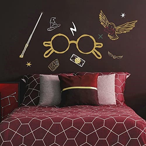 RoomMates RMK4955GM Harry Potter Gözlükleri Dev Soyma ve Çubuk Duvar Çıkartması