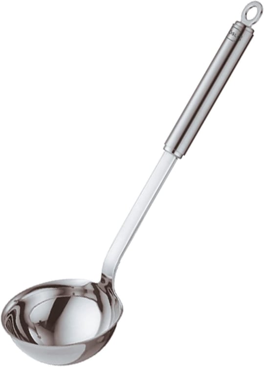 Rösle Kepçe, Yüksek Kaliteli Kepçe, Yuvarlak Saplı, 9 Cm, Paslanmaz Çelik 18/10, Bulaşık Makinesinde Yıkanabilir - Seçenekler: Kepçe, Delikli tava küreği, Seihlöffel, 14 cm