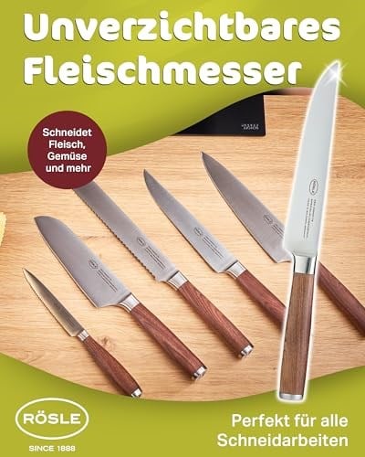 RÖSLE Masterclass Et Bıçağı 12122 - Paslanmaz Çelik 18 cm - Seçenekler: Et bıçağı., Dalgalı kesimli evrensel bıçak., Ekmek bıçağı....