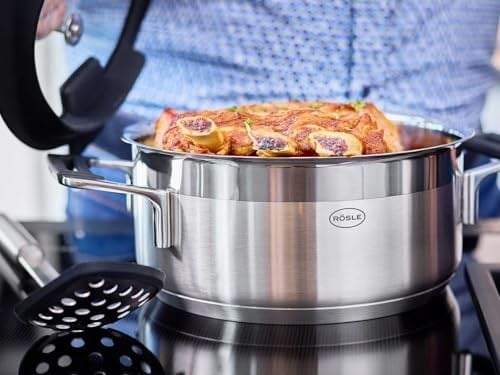 RÖSLE Silence Pro Kısa Tencere 91959 - Paslanmaz Çelik 20 cm, Kapasite 2.9 Lt, Taze Makarna, Buğulanmış Sebzeler veya Sıcak Çorbalar Ge - Seçenekler: Ø 20 cm, 5-teilig, 7.9 inches, Ø 16 cm, Ø 24 cm...