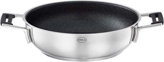 RÖSLE SILENCE PRO servis tavası, çizilmeye karşı dayanıklı birinci sınıf yapışmaz kaplamalı tava, ProResist, silikon kulplar, 24 cm, paslanmaz çelik 18/10, indüksiyonlu ocakla - Bedenler: 20 cm, 24 cm