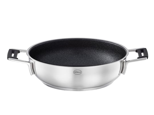 RÖSLE SILENCE PRO servis tavası, çizilmeye karşı dayanıklı birinci sınıf yapışmaz kaplamalı tava, ProResist, silikon kulplar, 24 cm, paslanmaz çelik 18/10, indüksiyonlu ocakla - Bedenler: 20 cm, 24 cm