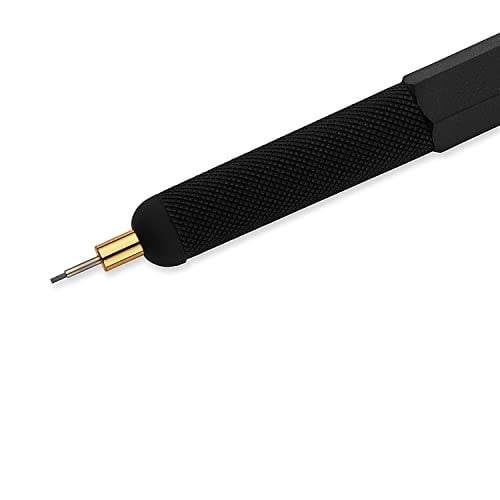 Rotring 800+ İki Fonksiyonlu Mekanik Gizli Uçlu Kurşun Kalem Siyah,0.5 mm - Bedenler: 0,5 mm, 0,7 mm