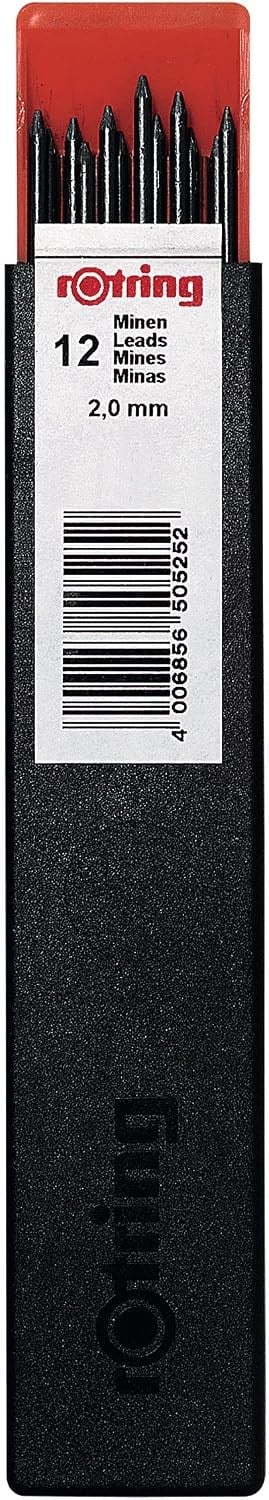 rotring Hi-Polymer Mekanik Kalem Ucu, 2,0 mm, HB (Ambalaj değişiklik gösterebilir) - Seçenekler: HB, 2.00 mm, 2B