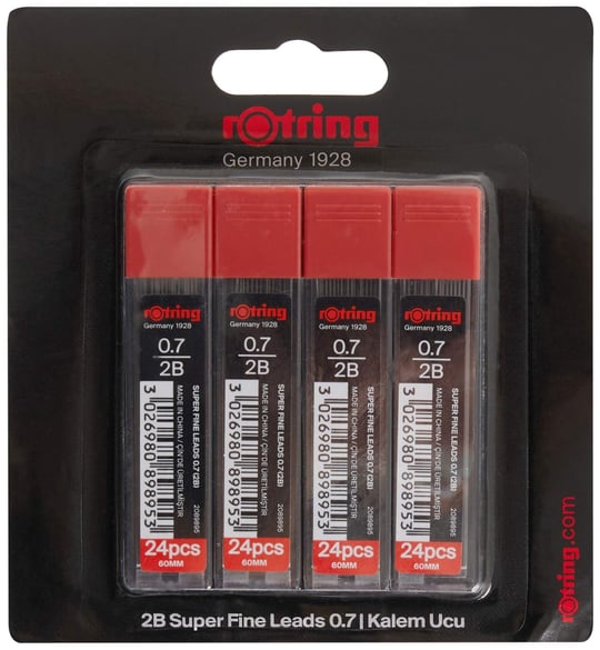 Rotring Super Polimer Kurşun Kalem Ucu (2B), 4lü Paket, 0.7 mm - 2094211