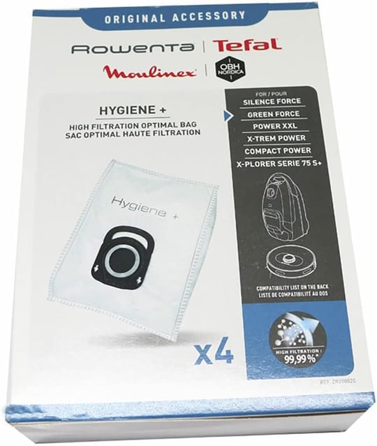 Rowenta Hygiene+ Zr200520 Elektrikli Süpürge Torbası 4 Parça, Compact Power, X-Trem Power Ve Silence Force (Ro64Xx, Ro63Xx, Ro68Xx, Ro39Xx) İçin Uygun