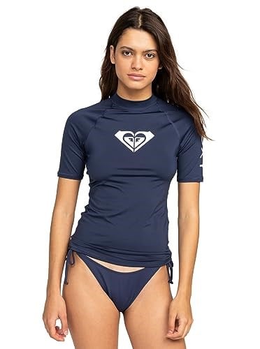 Roxy Damen Whole Hearted-Short Sleeve Rash Vest for Young Women Guard-Shirt