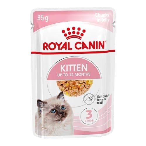 Royal Canin Kitten Jelly Pouch Yaş Mama, Yavru Kedi, 85 G x 12 Adet - Seçenekler: 1.02 kg (12 Count), 2.04 kg (24 Count), 0.4 kg, 2 kg, 4 kg...
