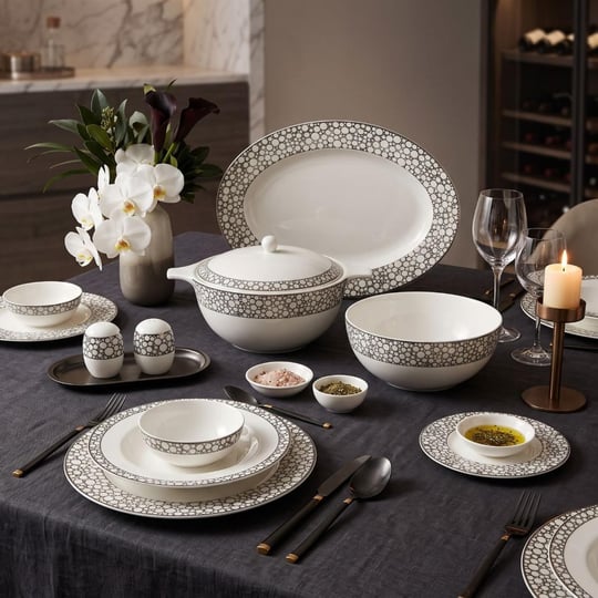 Royal Canterbury Silver Pearl Yemek Takımı 72 Parça