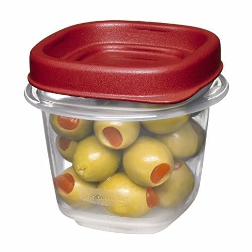 Rubbermaid Easy Find Lids Gıda Saklama Kapları, 0,5 Bardak, Yarışçı Kırmızısı, 2 Parça Set