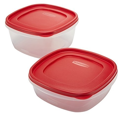 Rubbermaid Easy Find Lids Gıda Saklama Kabı, 4 Parça Set, Kırmızı (1787251)