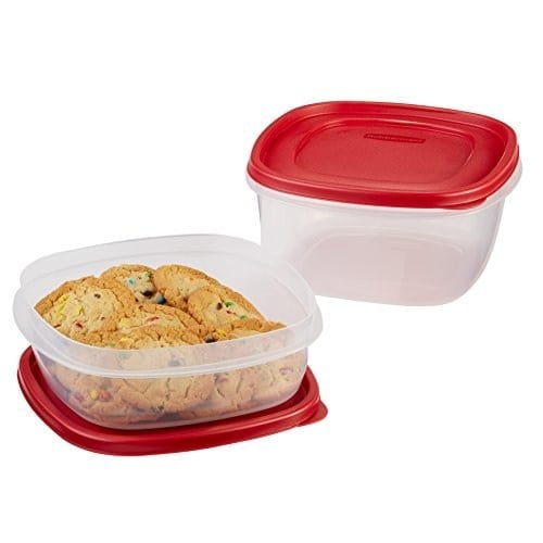 Rubbermaid Easy Find Lids Gıda Saklama Kabı, 4 Parça Set, Kırmızı (1787251)