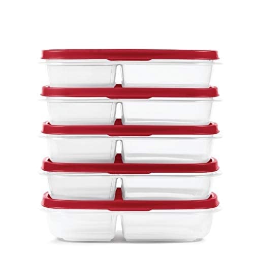 Rubbermaid EasyFindLids Yemek Hazırlama Kapları, 5,1 Fincan, Kırmızı