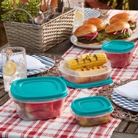 Rubbermaid Food Storage 38 Piece Set with Easy Find Lids, Teal