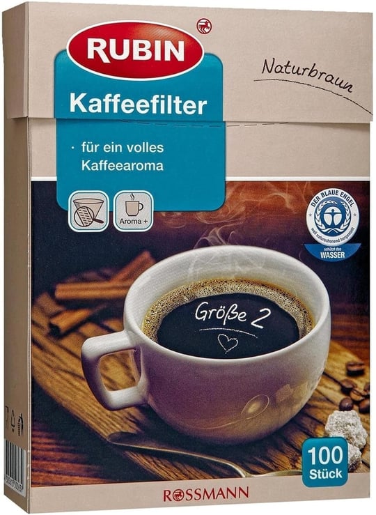 Rubin Kahve Filtresi - No:2 Doğal Kahverengi Renkli 100lü