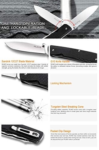 Ruike bıçak TREKKER LD51-B, çok yönlü fonksiyonel çakı Tirbuşon, kablo ve – Verbieger, cımbız, makas etc. – Yeni Benture.