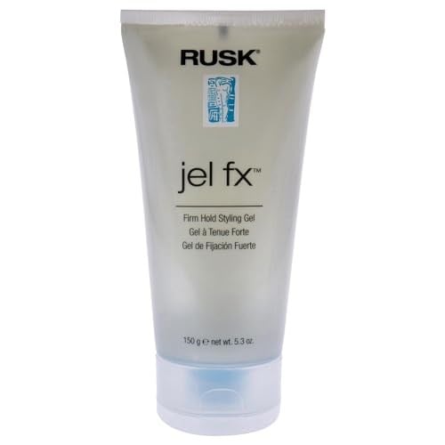 RUSK Designer Collection Jel Fx Firm Hold Styling Gel, Medium to Firm-Hold, Used for Slicking, Molding, or Blow-Drying without Flaking, 5.3 oz.