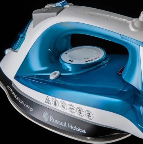 Russell Hobbs 23971 – 56 Supreme Steam Pro Buharlı Ütü, Seramik-Buegelsohle, Ekstra-Şok Buhar Çıkışı:, 2600 Watt, Mavi/Beyaz