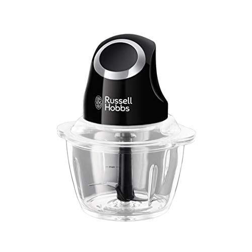 Russell Hobbs 24662-56 elektrikli mini parçalayıcı [saklama kapağı dahil cam kap] mat siyah (500 ml, sebze parçalayıcı, mikser, çoklu ve evrensel parçalayıcı, sebze, meyve ve et için)