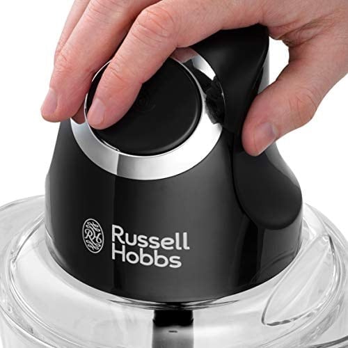 Russell Hobbs 24662-56 elektrikli mini parçalayıcı [saklama kapağı dahil cam kap] mat siyah (500 ml, sebze parçalayıcı, mikser, çoklu ve evrensel parçalayıcı, sebze, meyve ve et için)