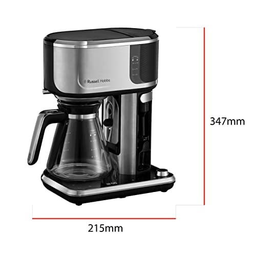Russell Hobbs Attentiv Filtre Kahve Makinesi [Demleme Gücü Ayarı, Soğuk Demleme Fonksiyonu, Süt Köpürtücü] - Dijital Dokunmatik Kontrol Yüzeyi (Programlanabilir Zamanlayıcı) 26230-56