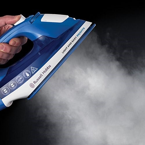 Russell Hobbs Light & Easy buharlı ütü, seramik-Buegelsohle, ekstra-şok buhar çıkışı:, 2400 W Mavi 24830-56