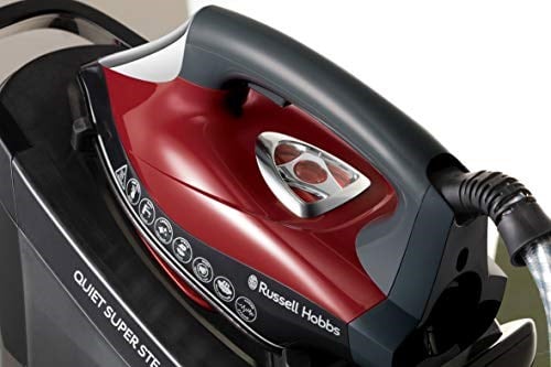 Russell Hobbs Quiet Super Steam Pro Buharlı Ütü İstasyonu (8 Bar Buhar Basıncı, 1,8 L Çıkarılabilir Su Tankı, Kireç Koruma Sistemi, 3 Buhar Ayarı, Dikey Buhar) Ütü 24460-56