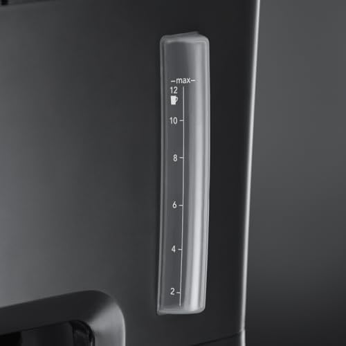 Russell Hobbs Victory Öğütücülü Kahve Makinesi (1,5 l cam sürahi, 12 fincan, dijital programlanabilir zamanlayıcı, öğütme ayarı, kahve çekirdekleri için kahve makinesi, filtre kahve makinesi 22000-56