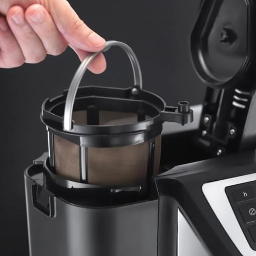 Russell Hobbs Victory Öğütücülü Kahve Makinesi (1,5 l cam sürahi, 12 fincan, dijital programlanabilir zamanlayıcı, öğütme ayarı, kahve çekirdekleri için kahve makinesi, filtre kahve makinesi 22000-56
