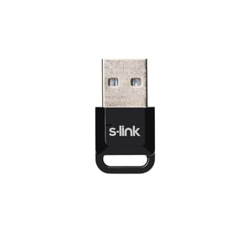 S-link SLX-BL053 Bluetooth 5.3 Alıcı, Mini Dongle USB Adaptör, Win7/8/10/11 Tak Çalıştır, Çoklu Cihaz Bağlama (PC İçindir)