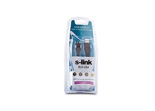 S-link SLX-U34 Usb3.0 1m Harici Disk 2li Data+Şarj Micro Usb Kablosu