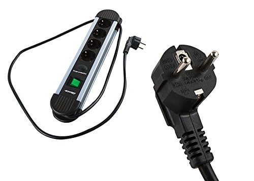 S-link SPGKS03 1.5m 3G1.5mm2 900 Joule 3Lü Akım Kor. Gri Priz Çoklayıcı