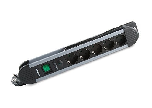 S-link SPGKS05 1.5m 3G1.5mm2 900 Joule 5Li Akım Kor. Gri Priz Çoklayıcı