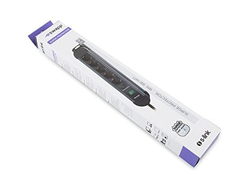 S-link SPGKS05 1.5m 3G1.5mm2 900 Joule 5Li Akım Kor. Gri Priz Çoklayıcı