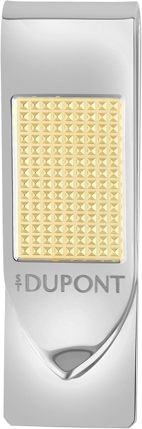 S.T. DUPONT Krom Para Klipsi 3123, Tek beden, Gümüş, Erkek