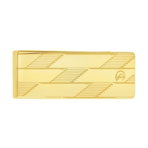 S.T. DUPONT Monogram 1872 Golden Para Klipsi, Tek beden, 3542, Gold, üniseks-yetişkin