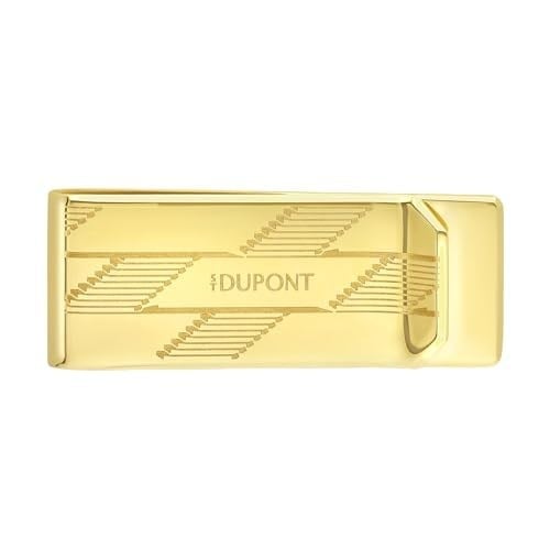 S.T. DUPONT Monogram 1872 Golden Para Klipsi, Tek beden, 3542, Gold, üniseks-yetişkin