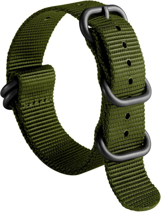 Saat Kordonu - Zulu Nato Kayışı Z39NYL1B - 20mm 22mm 24mm Uyumlu Tekstil Kayış - Kadın Erkek Çok Renkli