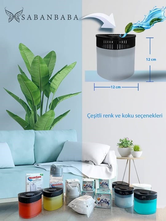 Saban Rutubet Giderici Nem Alma Cihazı Üçgen Kokulu Kokusuz (Lavanta)