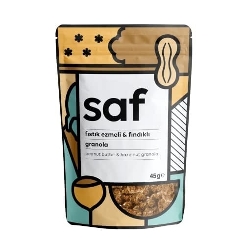 saf Granola Fıstık Ezmeli & Fındıklı