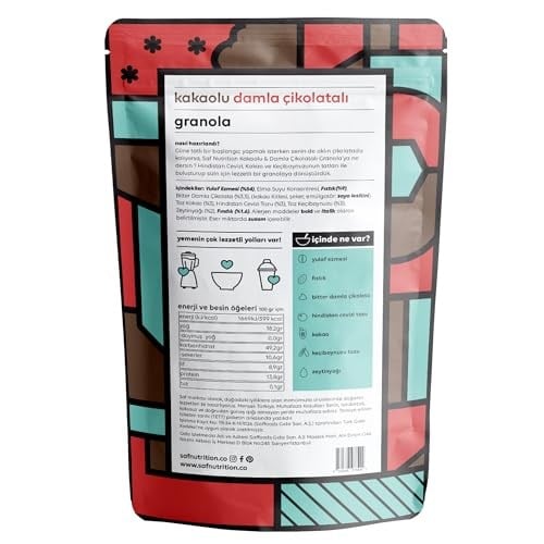 Saf Kakaolu & Damla Çikolatalı Granola 360gr