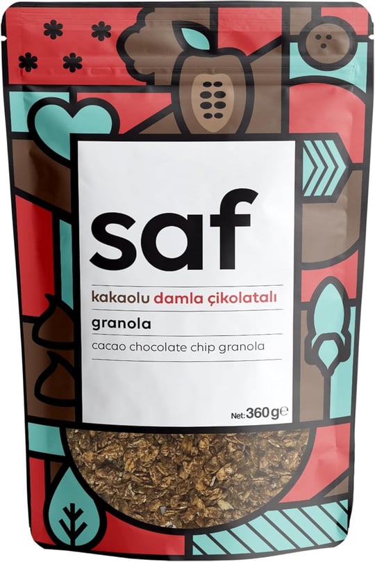 Saf Kakaolu & Damla Çikolatalı Granola 360gr