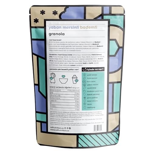 Saf Yaban Mersinli & Bademli Granola 360gr