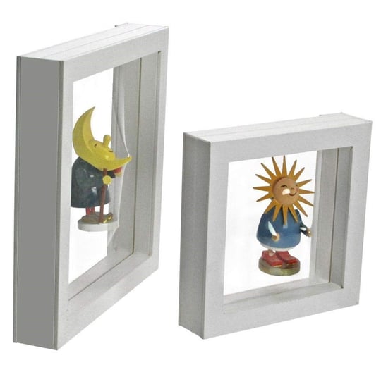 SAFE 4516 Asılı Çerçeve, Beyaz, 18 x 18 cm | Mıknatıslı Çerçeve, 3D Çerçeve, Beyaz Nesneler için, Üç Boyutlu Eşyalar