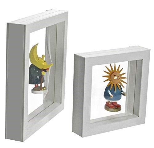 SAFE 4516 Asılı Çerçeve, Beyaz, 18 x 18 cm | Mıknatıslı Çerçeve, 3D Çerçeve, Beyaz Nesneler için, Üç Boyutlu Eşyalar