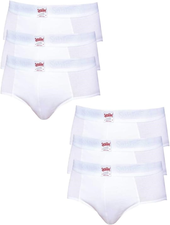 Şahinler Erkek Beyaz 6 Lı Paket Pamuk Külot Me063