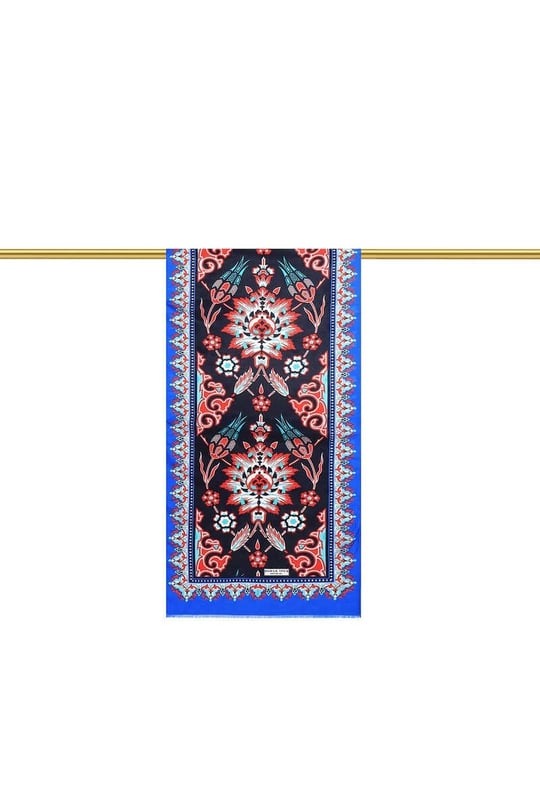 Saks Kırmızı Çini Lale Vual Fular