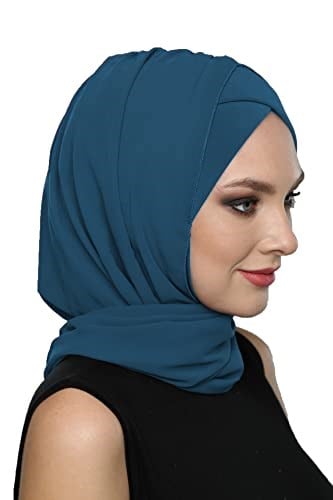 Şallı Takmatik Sade Hazır Türban Tesettür Bone Namaz Örtüsü