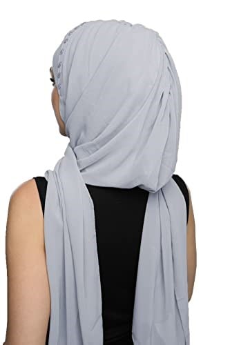 Şallı Takmatik Taşlı Hazır Türban Tesettür Bone Namaz Örtüsü